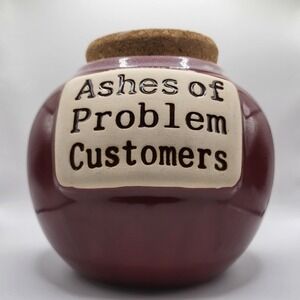 Cottage Creek Ashes of Problem Customers Jar Funny Novelty Desk Decor